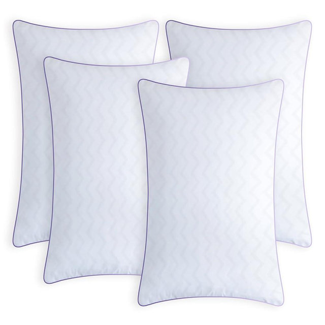 MOLCLCUY Bed Pillows Queen Size Set of 4,Hotel Collection Pillow for Side and Back Sleepers,Super Soft Down Alternative Microfiber Filled