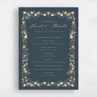 Blue Wedding Program - Dinan