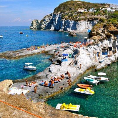 In Ponza during our first trip together!