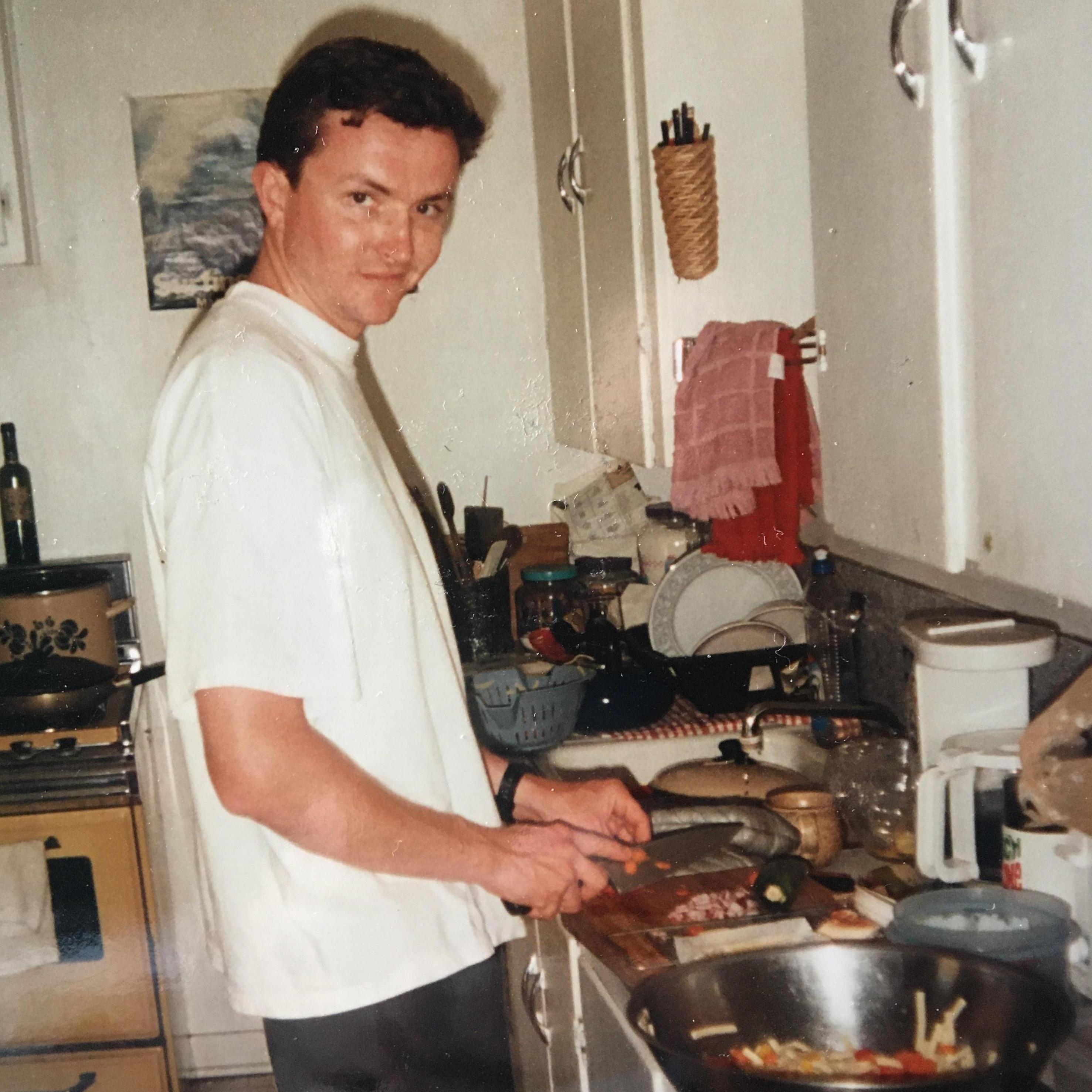 Things really haven't changed that much since we lived in Albuquerque...Christian was chopping back in 1993...
