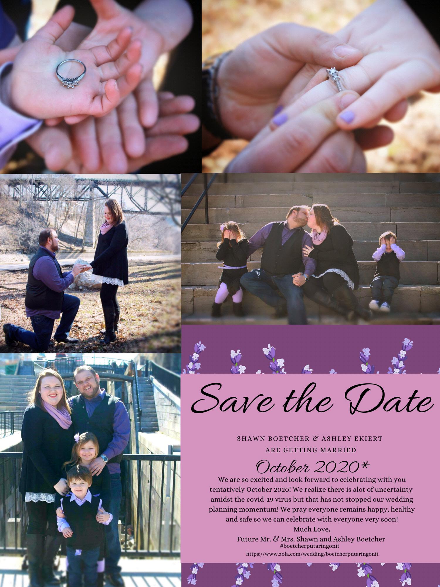 #boetcherputaringonit #savethedates #diy #photocollage
