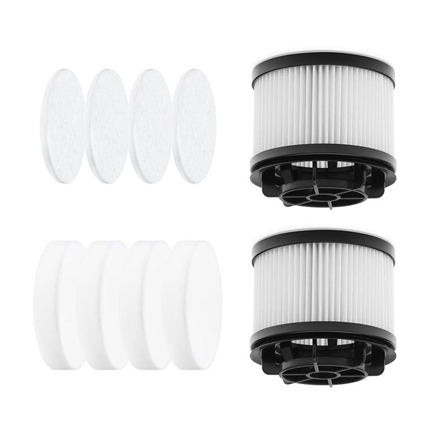 Levoit Official Vacuum Cleaner Replacement Filter, LVAC-200, 4 Pre-Motor Filters 2 Post-Motor Filters, White