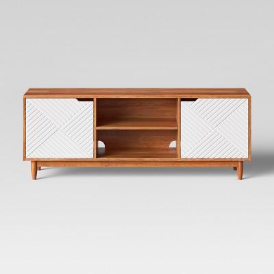 55" Touraco TV Stand White Brown/White - Opalhouse™