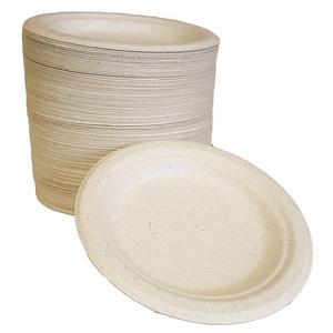 100% compostable and biodegradable, 6" DISPOSABLE PLATES - (125 COUNT), made from bamboo & sugar cane , excellent strength