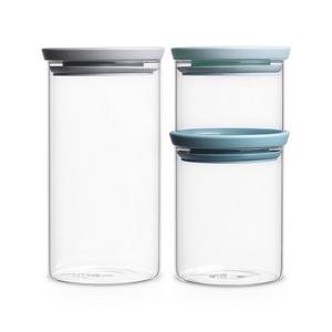 Brabantia Stackable Glass Food Storage Containers, Set of 3