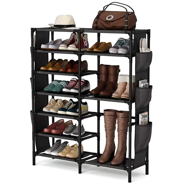 Tribesigns 7 Tiers Shoe Rack 24-30 Pairs Shoe Storage Organizer Non-Woven Shoe Shelf Boots Organizer