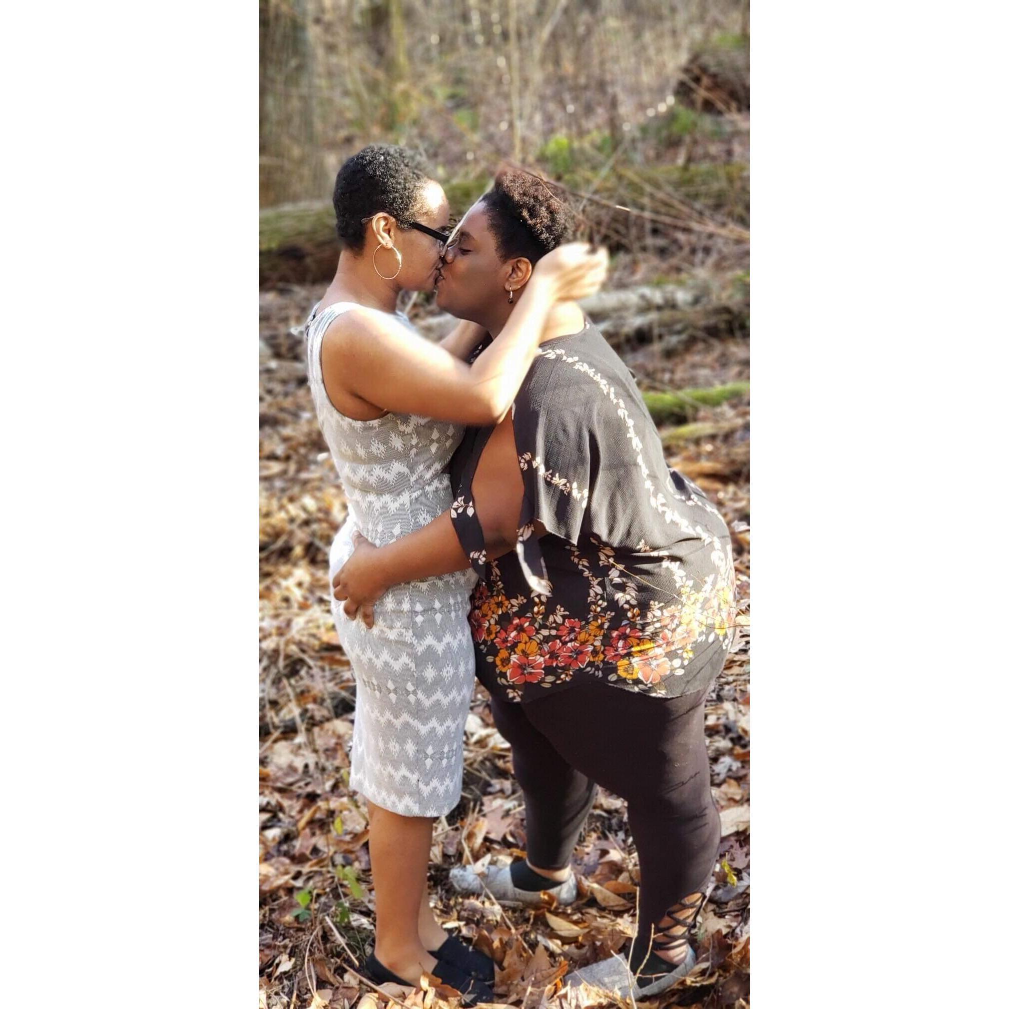 This was right after she proposed to me. The best day of my life. ❤️❤️