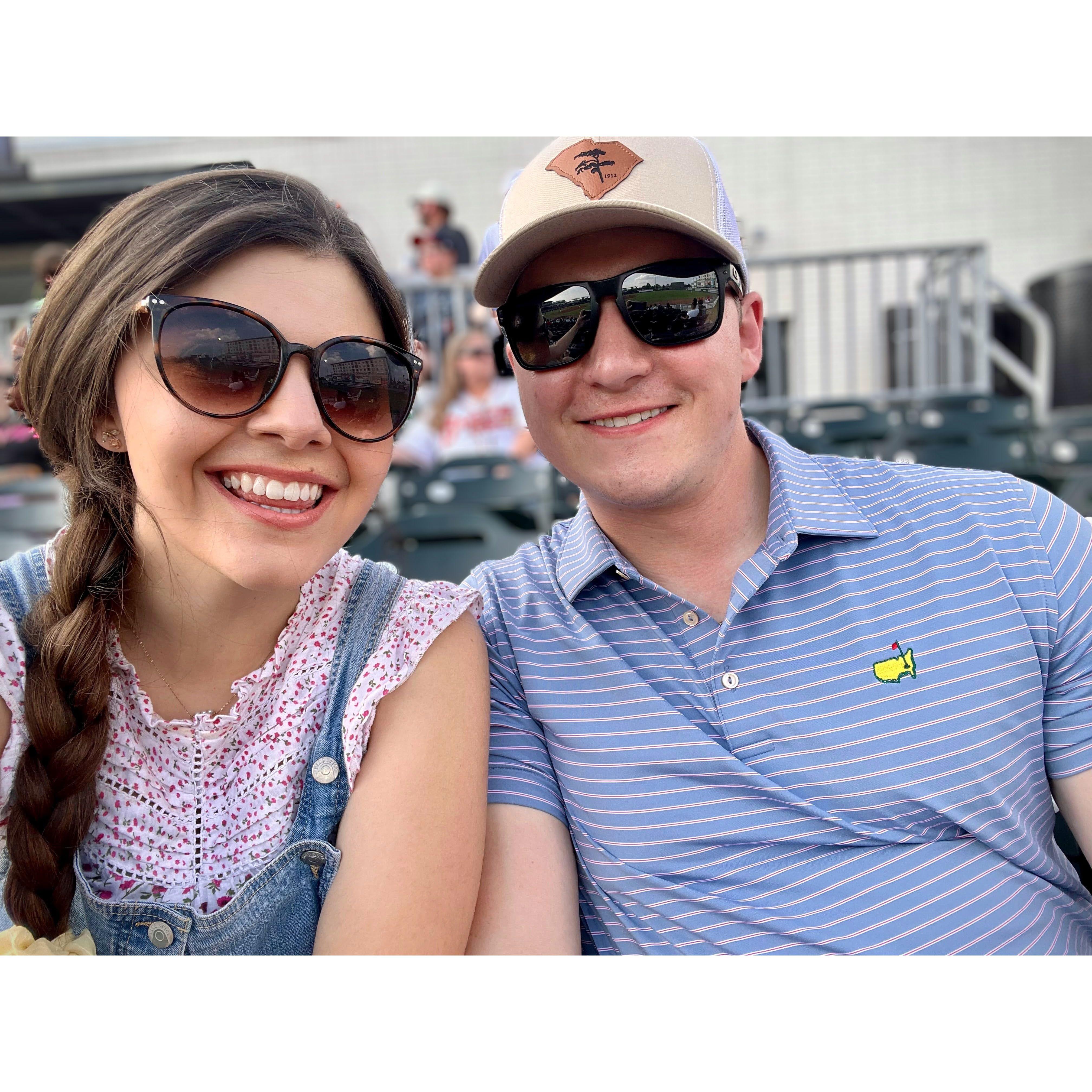 our first baseball game

...the correct team acquired the victory