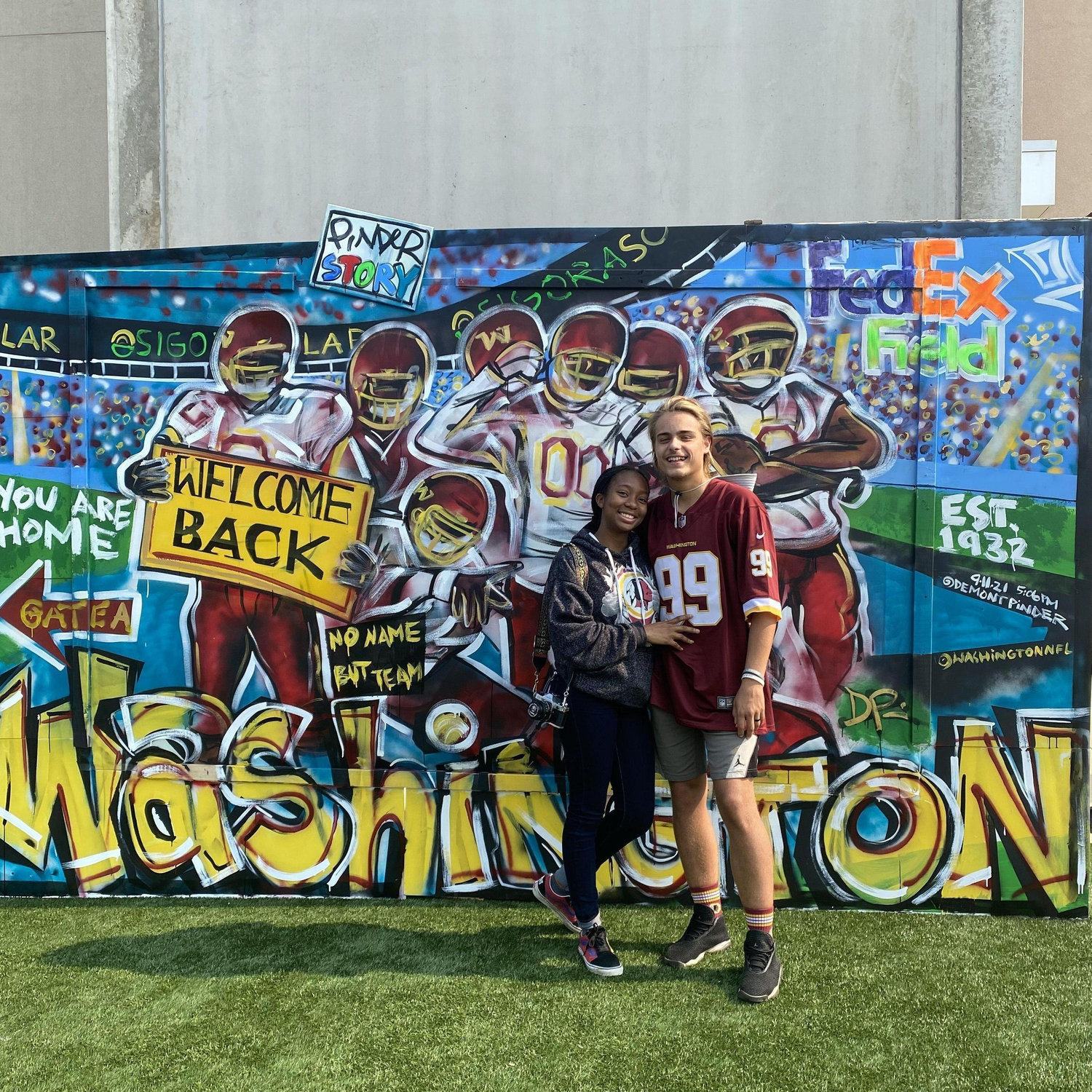 First Redskins Game Together Landover 2021
