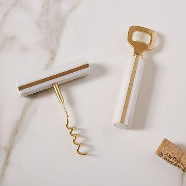 Marble + Brass Bottle Opener
