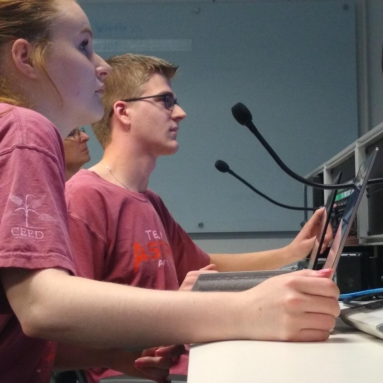 Us commanding divers at the NBL at Johnson Space Center!
