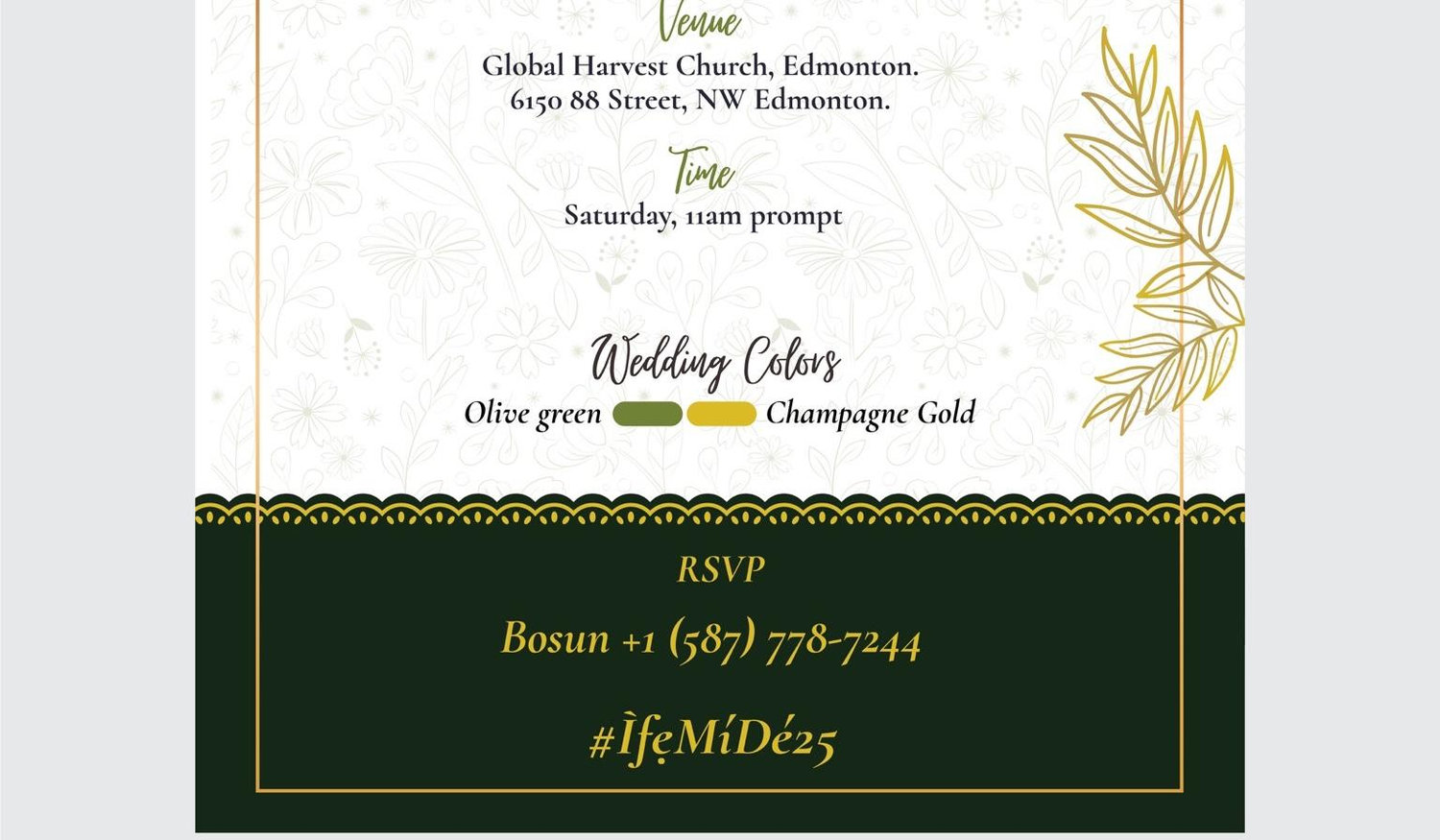 The Wedding Website of Olumide Morakinyo and Ifeoluwa Onifade