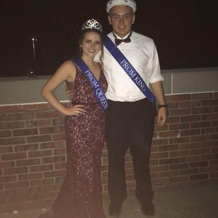 At our senior prom we were voted Prom King and Queen!