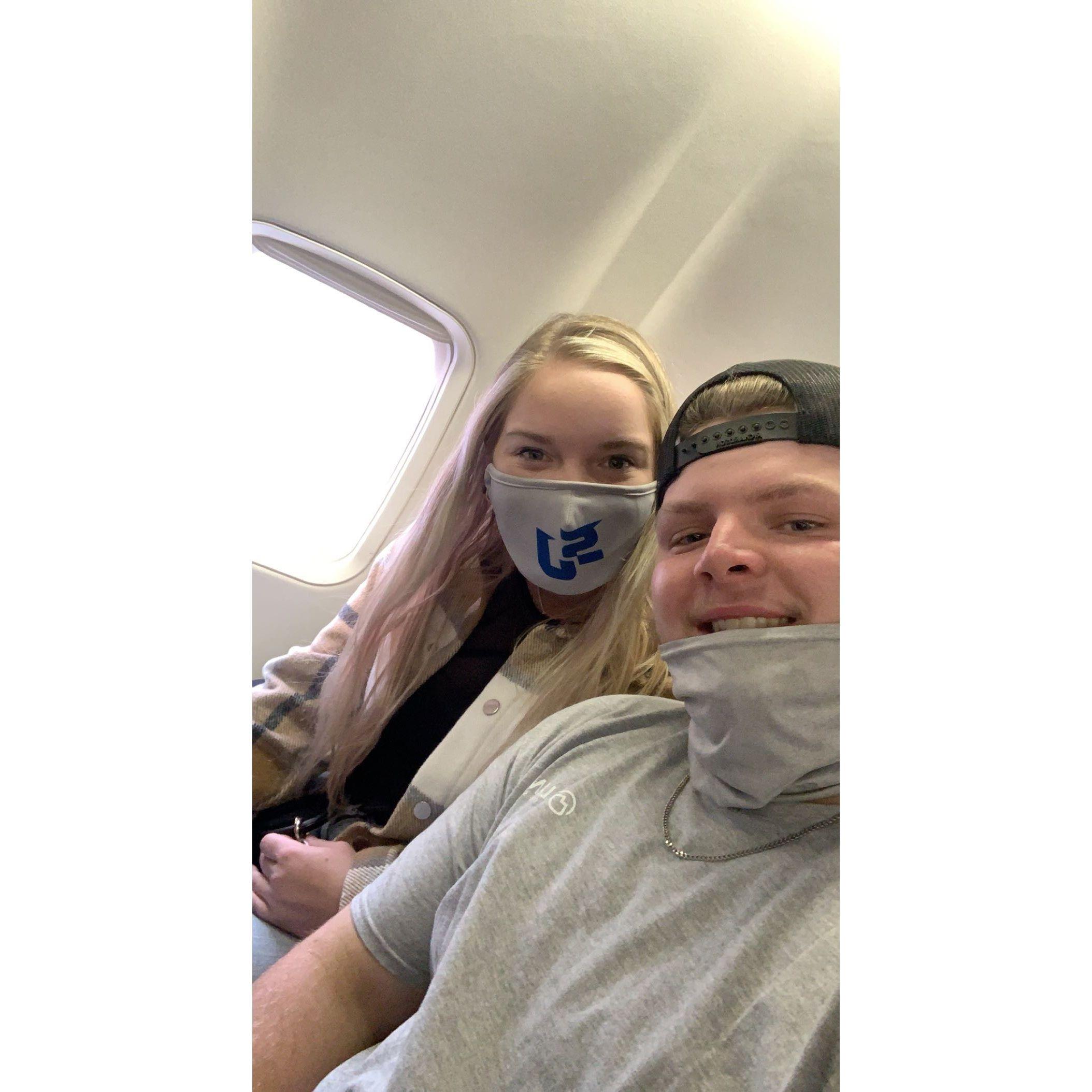 Kenzie's first airplane flight