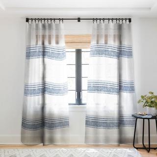 French Linen Chambray Tassel Sheer Curtain