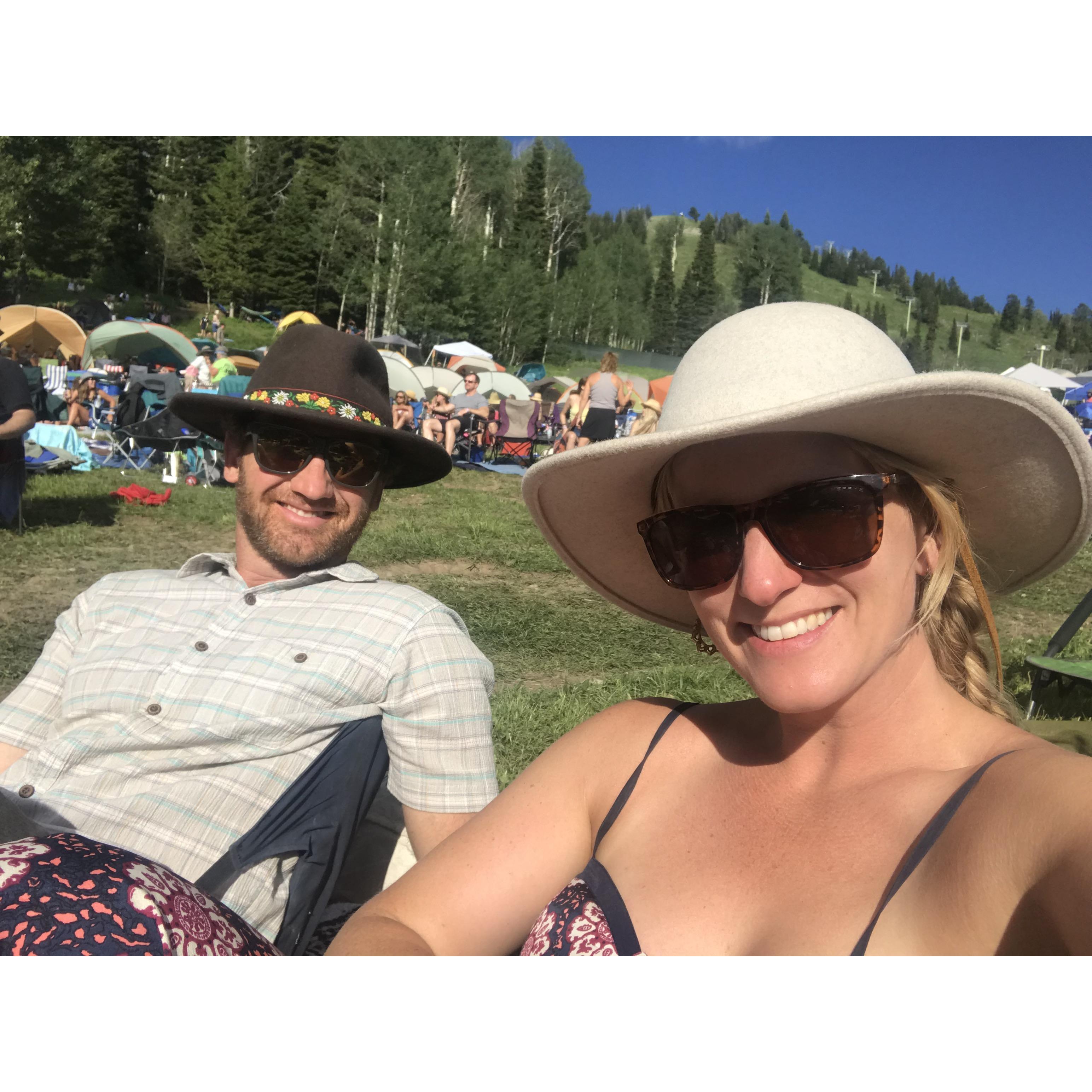 Soaking in the music at Targhee Fest, 2019.