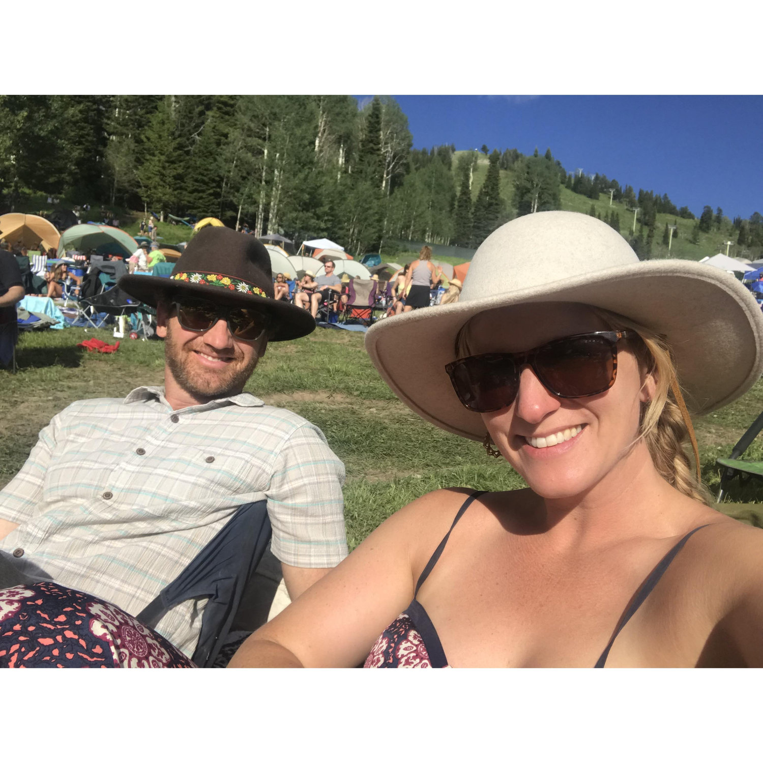 Soaking in the music at Targhee Fest, 2019.