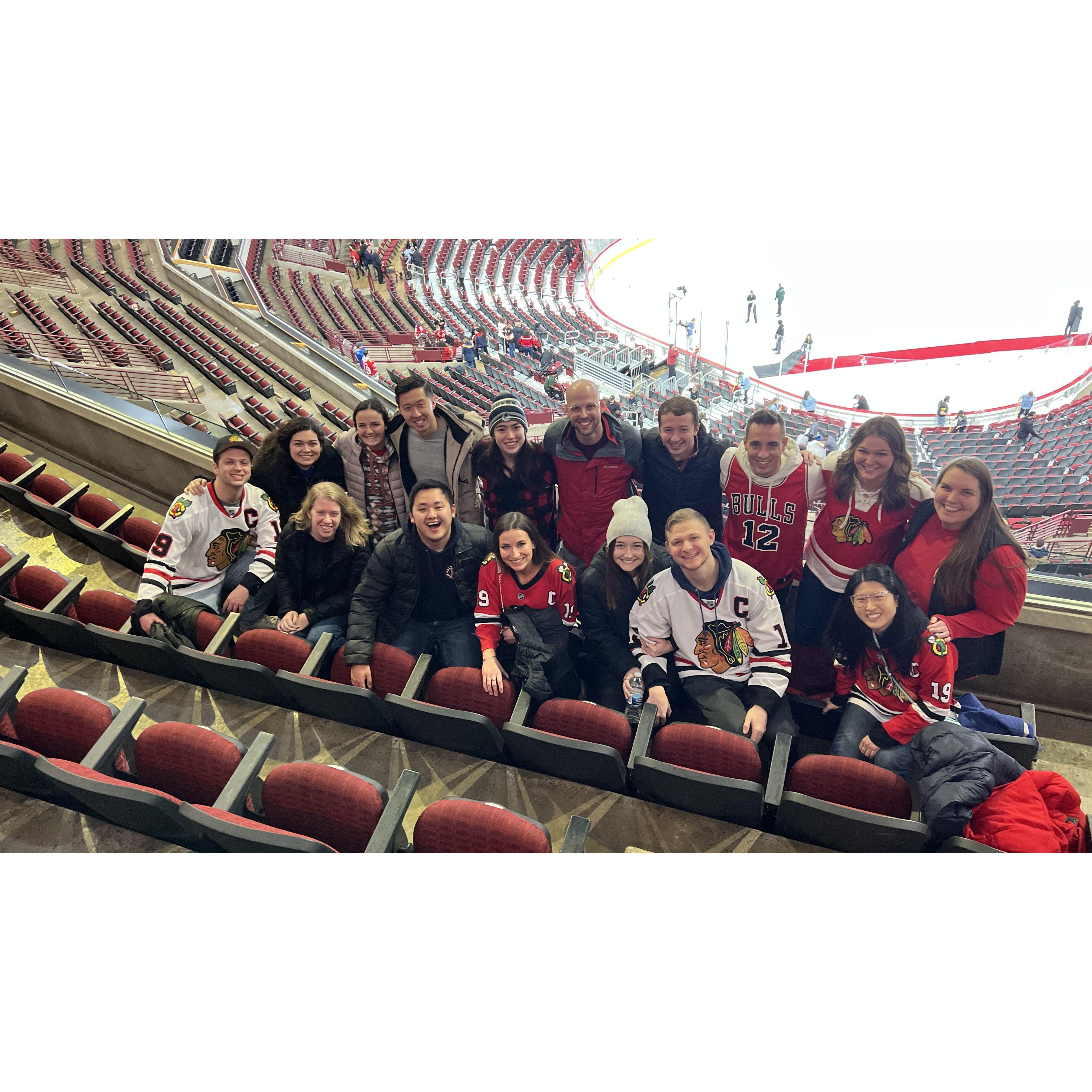 Going to a Blackhawks game with some friends!