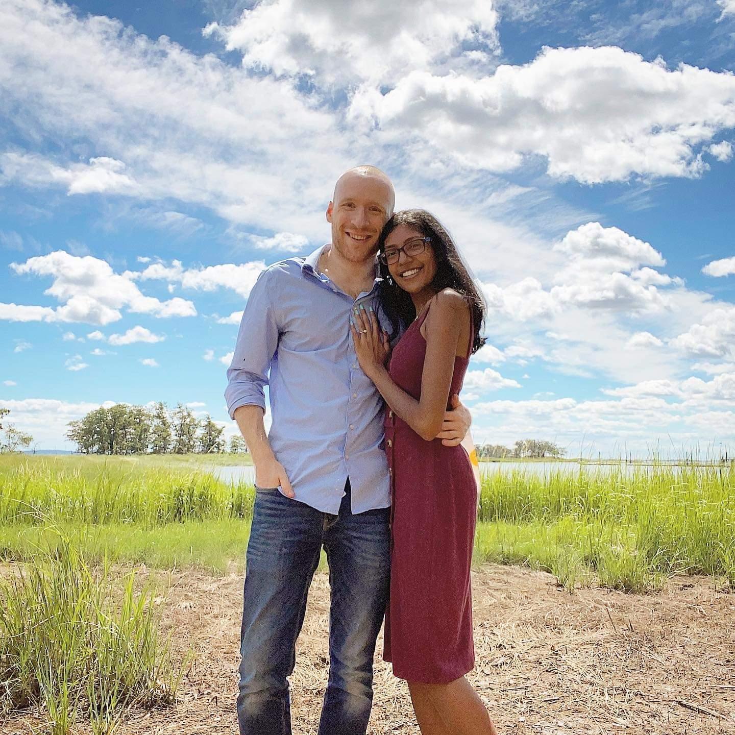 Our photographer was a tree branch sitting in the swamp (leave it to us to take our engagement announcement photos in a swamp)