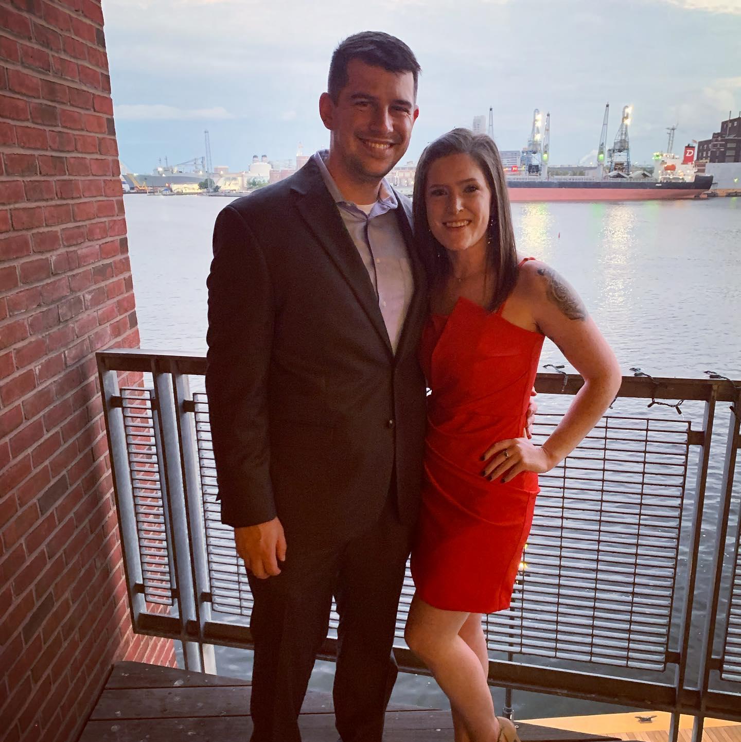 First wedding together for guests Laura and Vinny in Baltimore