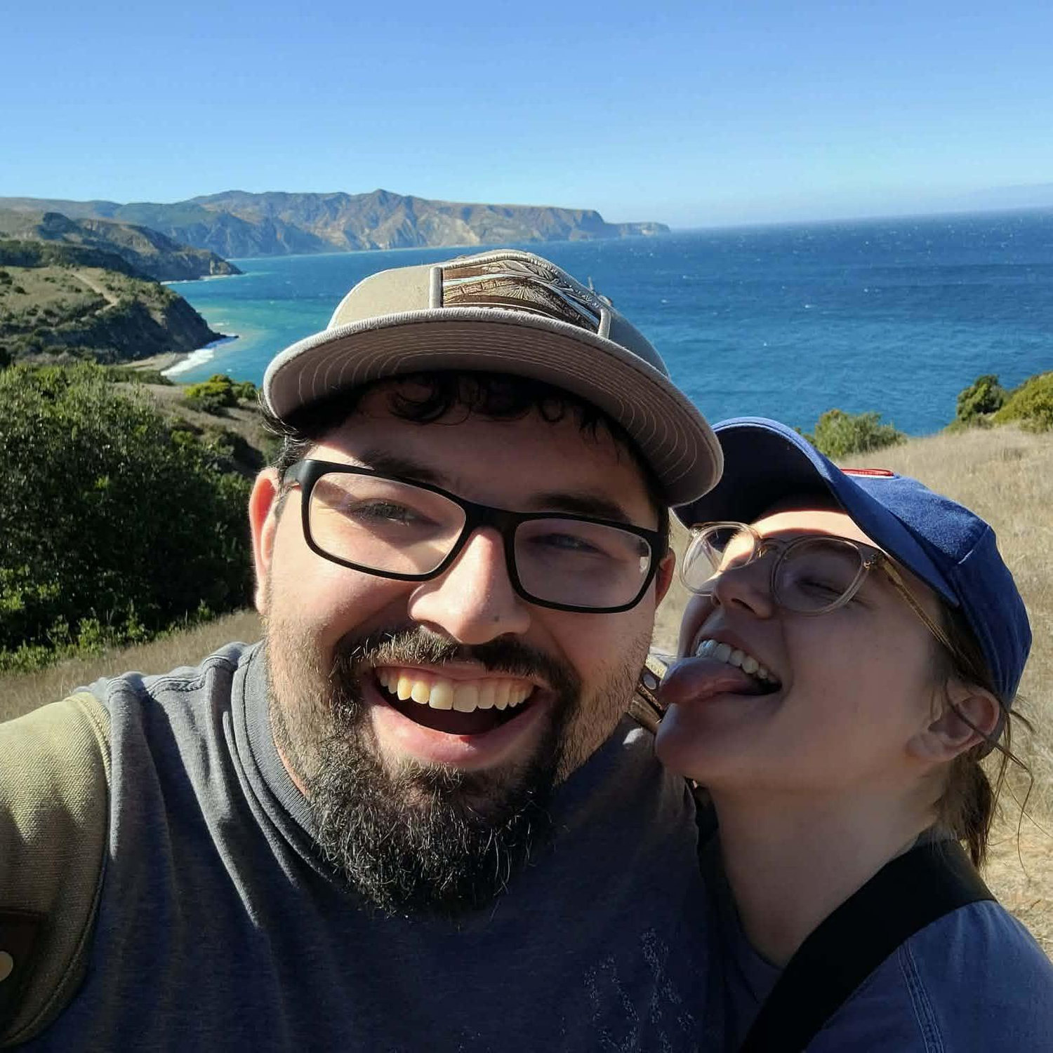 For Joe's 30th birthday, Lauren took Joe to his last National Park in the lower 48: California's Channel Islands, where they took this picture atop Santa Cruz island.