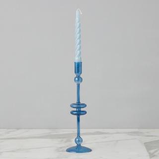 Large Glass Candlestick, Set of 2