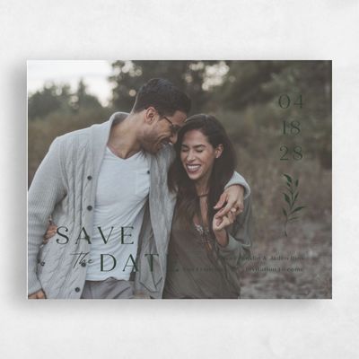 Deep Forest, Green Wedding Save the Date - Aneci Photo