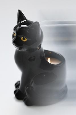 Black Cat Gourmand Pumpkin Sweet Vanilla Ceramic Candle