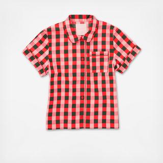 Buffalo Plaid Short Sleeve Leisure Top