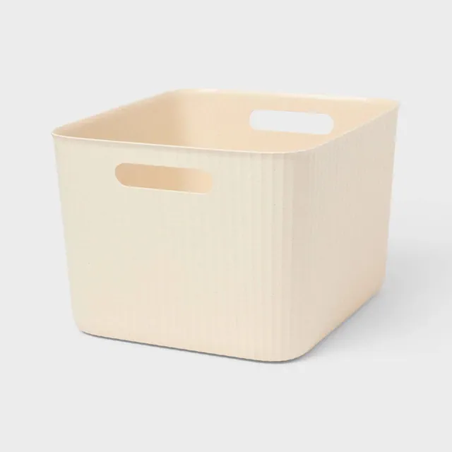 Ribbed Speckle Bin Large Cream - Brightroom™