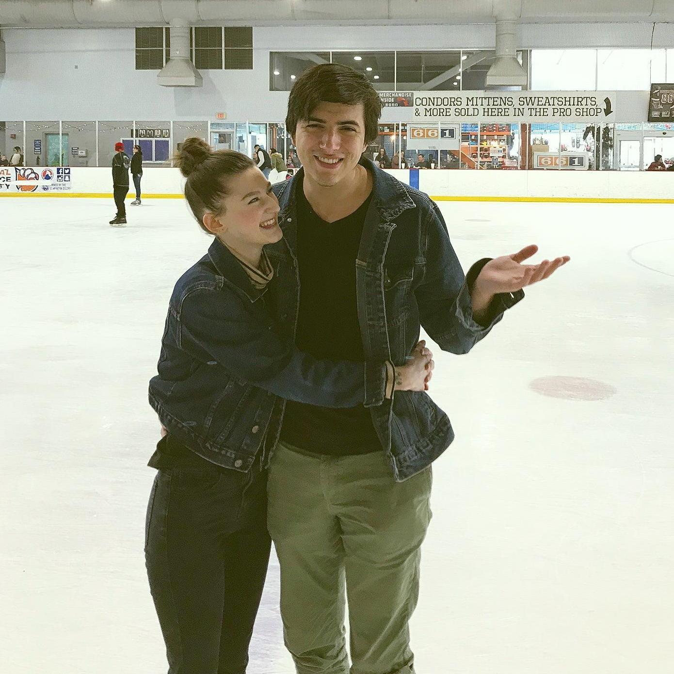 One of our first dates was going ice skating- Matt said it was good excuse to hold my hand
