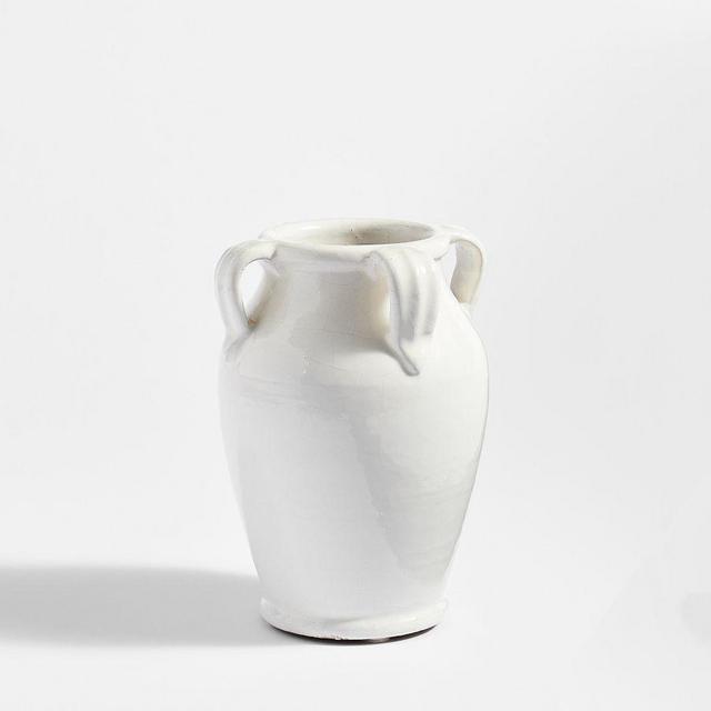Emery Ceramic Vase, Small, White
