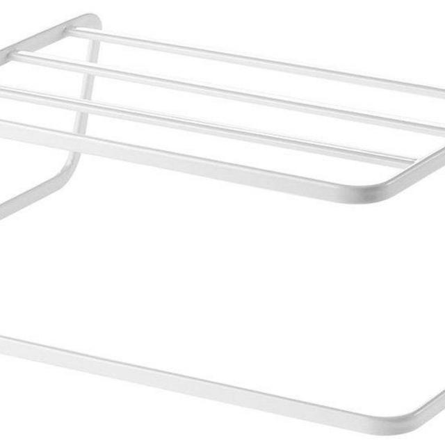 Yamazaki Home Dish Shelf Organizer & Storage for Kitchen Cabinets | Steel | Riser, One Size, White