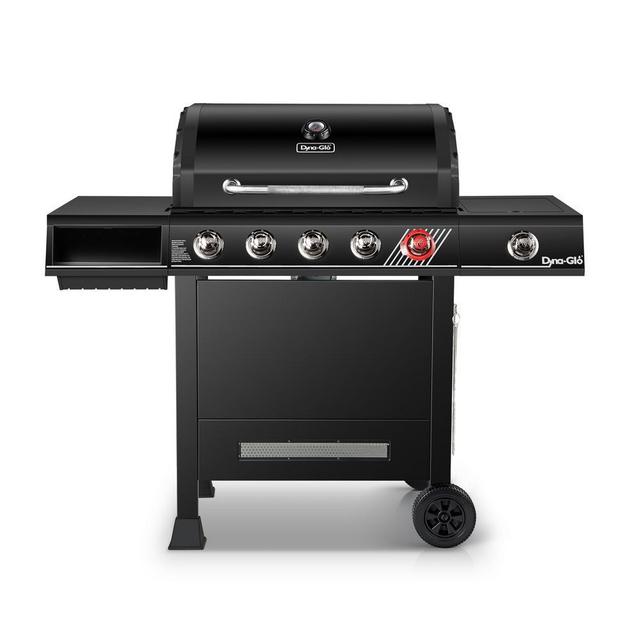 5-Burner Propane Gas Grill in Matte Black with Sear Burner and Side Burner