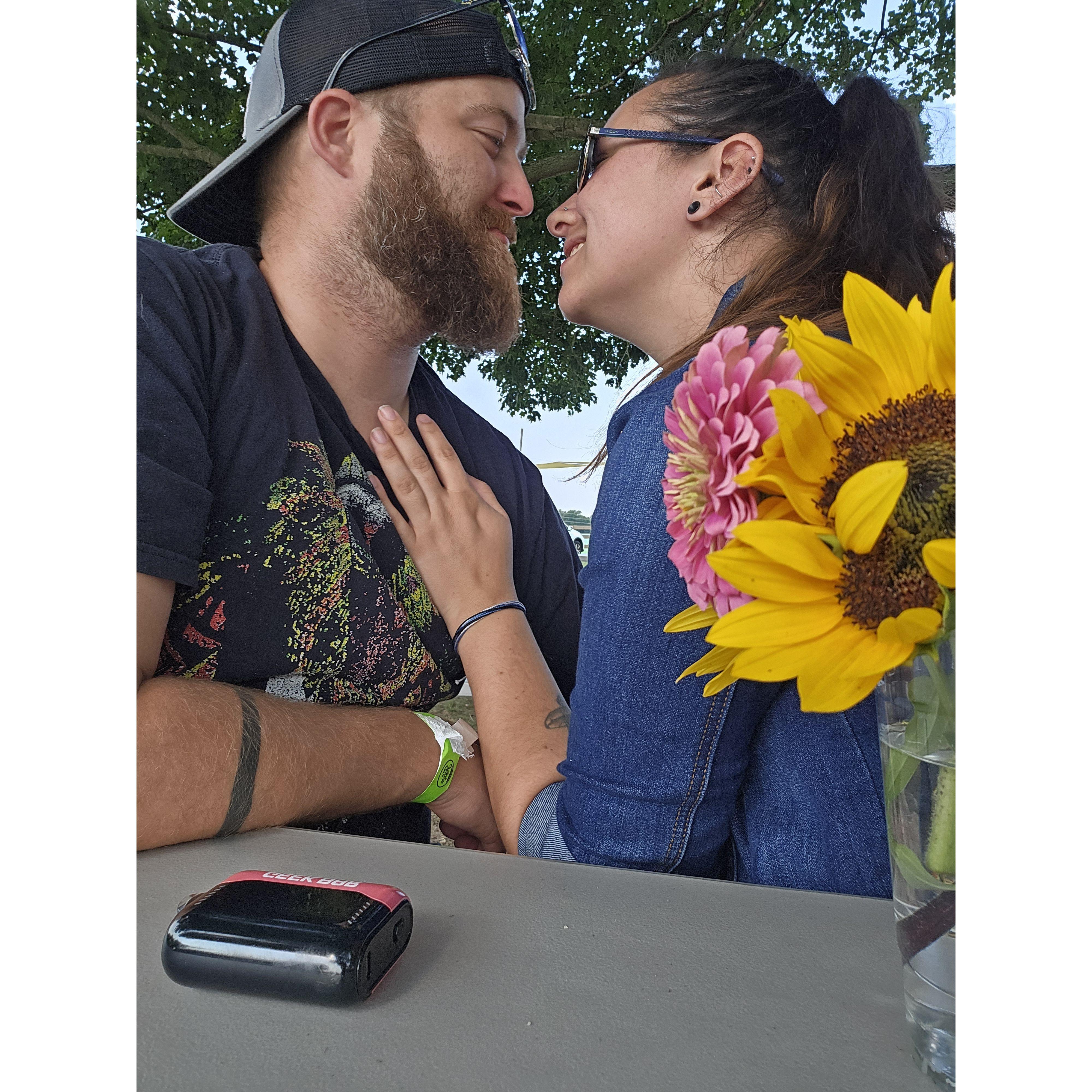 Spontaneous Sunflower Picking and Strawberry Ice Cream