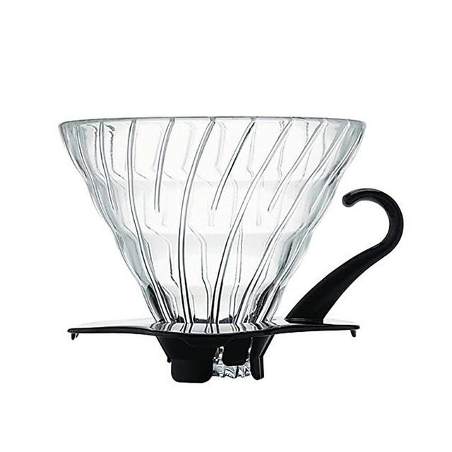Hario V60 Glass Coffee Dripper, Size 02, Black