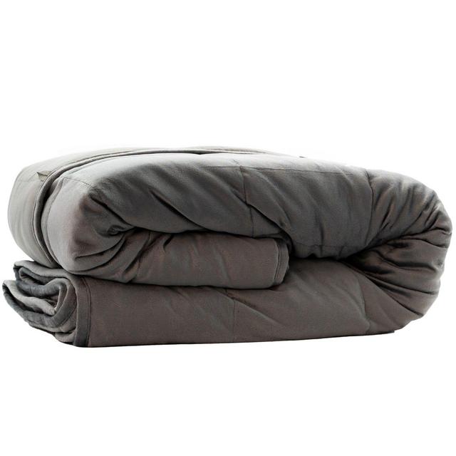 Faux Rabbit Fur 16 lb. Weighted Blanket in Grey