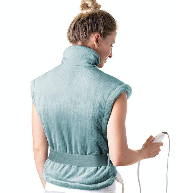 Pure Enrichment® PureRelief™ XL Heating Pad for Back & Neck - Heat Therapy for Muscle Pain, Cramps, and Sore Muscles in Neck, Back, and Shoulders - 4 Heat Settings with Auto Shut-Off (Sea Glass)