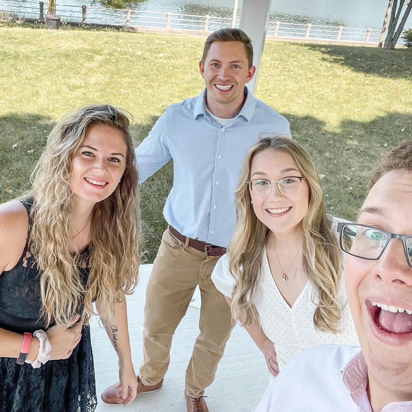 At the courthouse wedding with Heather's siblings.