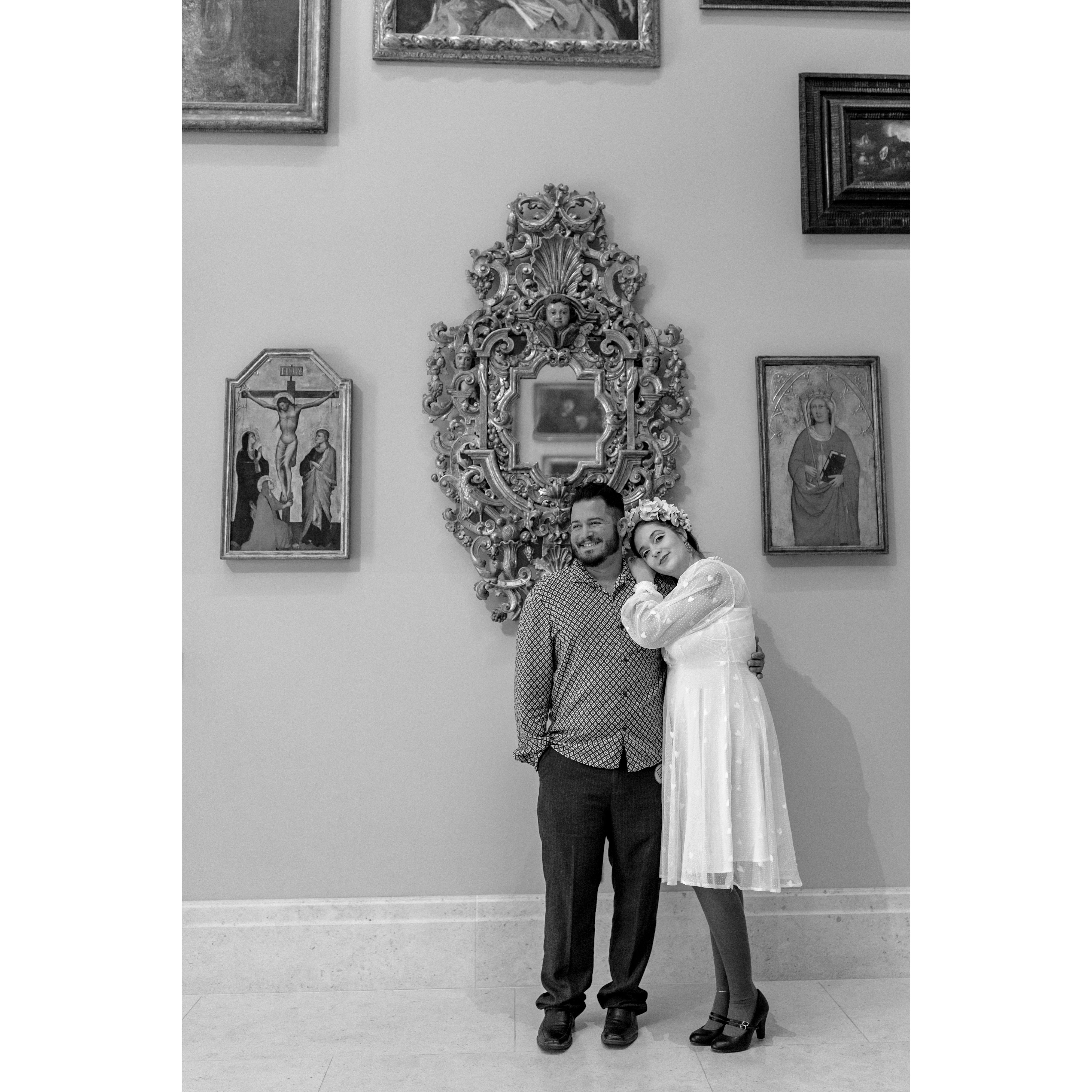 From our engagement photo shoot at the Santa Barbara Museum of Art.