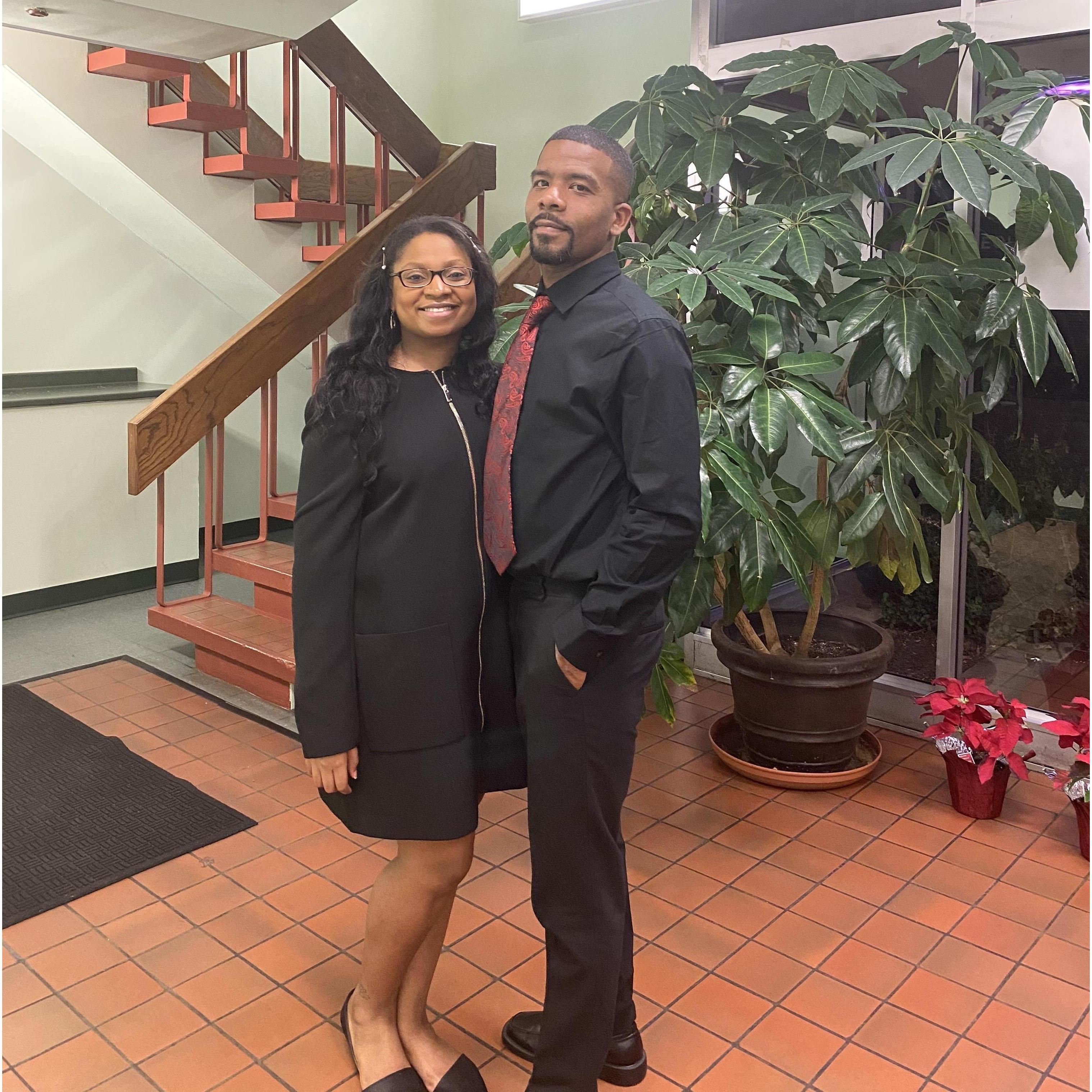 At the 2020 APWU Local 181 Officer Installation, where Courtney was sworn in as the Legislative & Organizational Director.