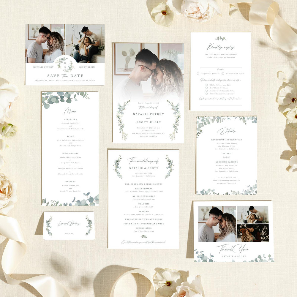 Verde Photo | White | Zola Wedding Invitations