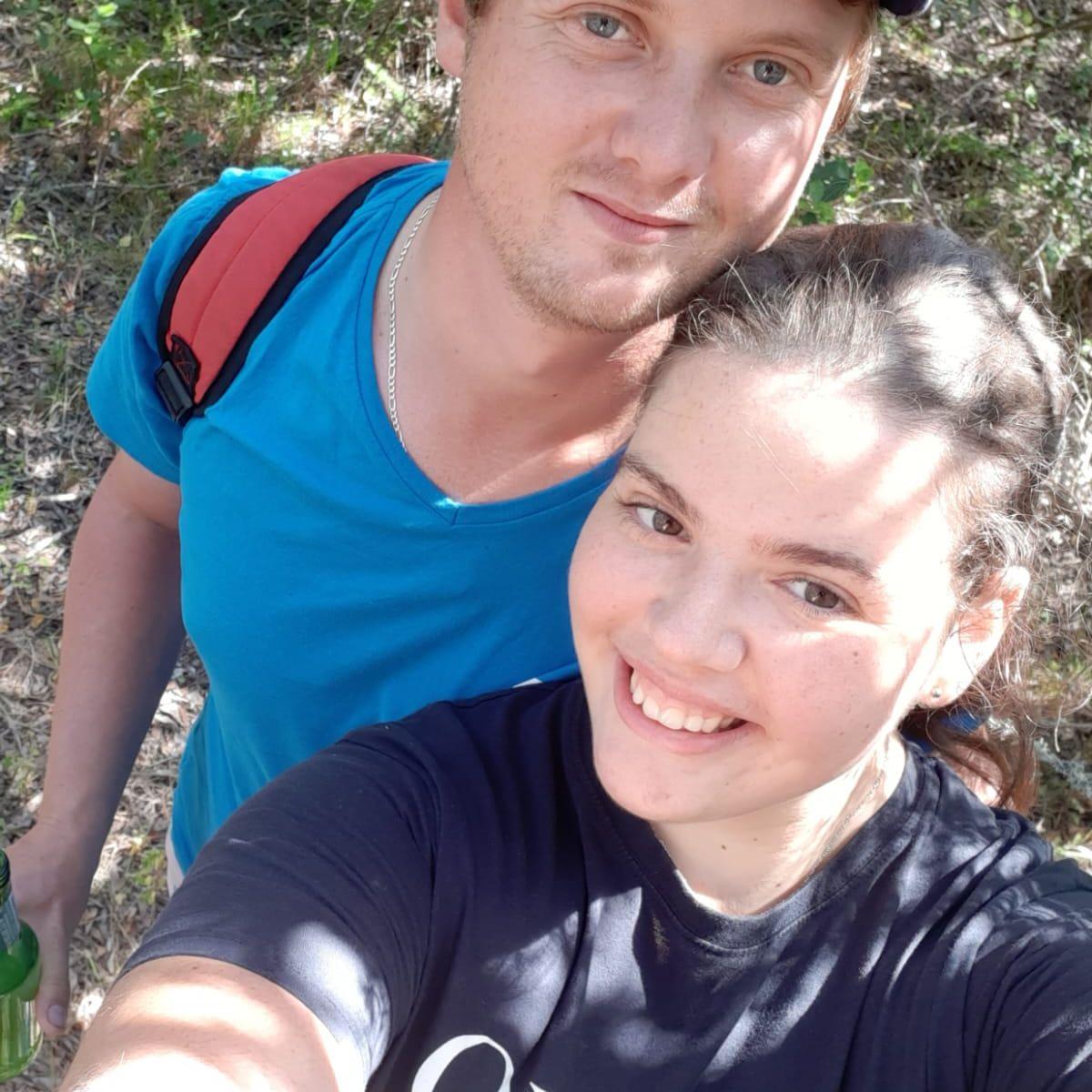 Our first time hiking together in Cannon Rocks!