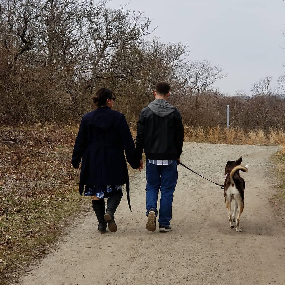 Dog walks in style? Nah we were on our way to take some photos!