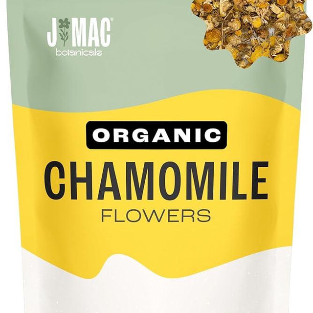 J Mac Botanicals, Organic Chamomile Flowers, Whole Dried Chamomile flower, Loose Leaf tea