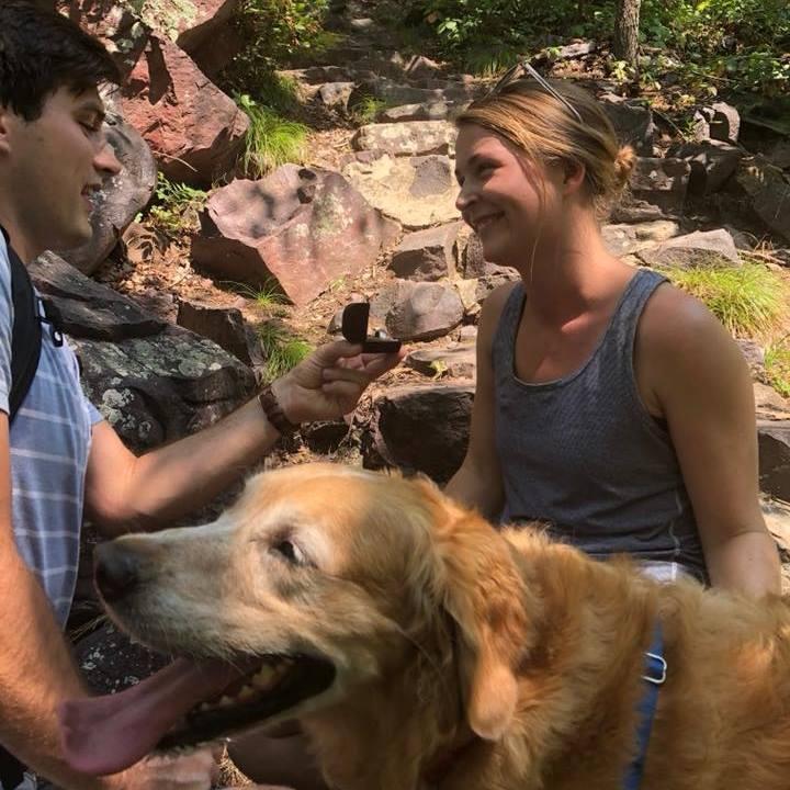 The proposal, at Devil's Lake (of course)