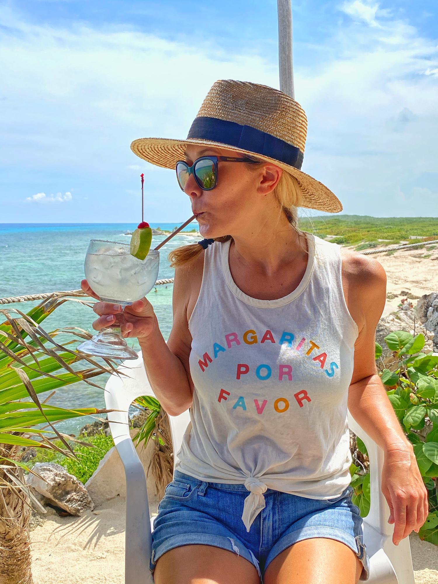Kelly says: Margarita Por Favor while playing in Coz