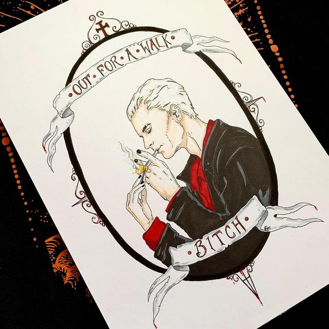 Spike, Buffy The Vampire Slayer, Out For A Walk Bitch - Print