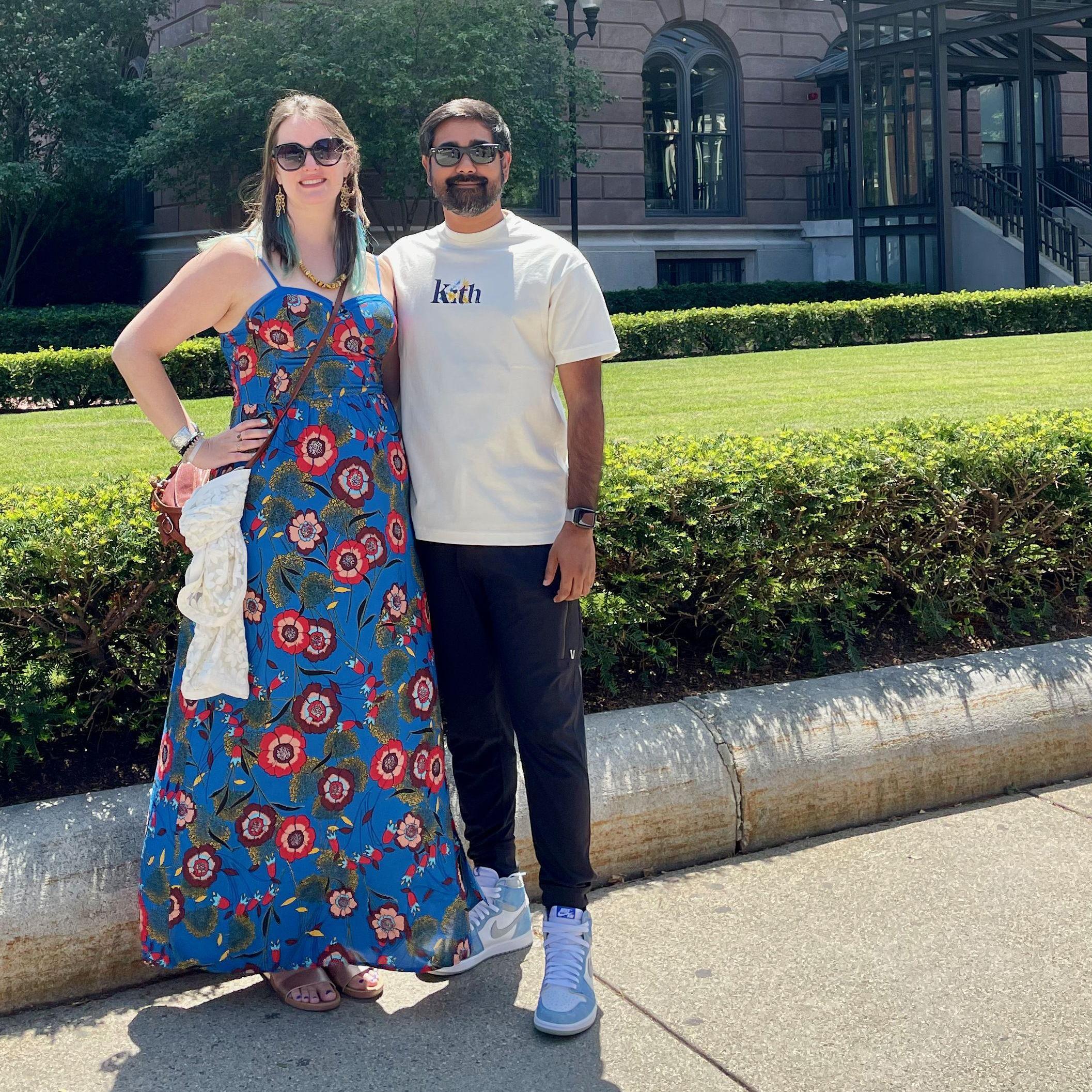 Enjoying a beautiful day in Boston