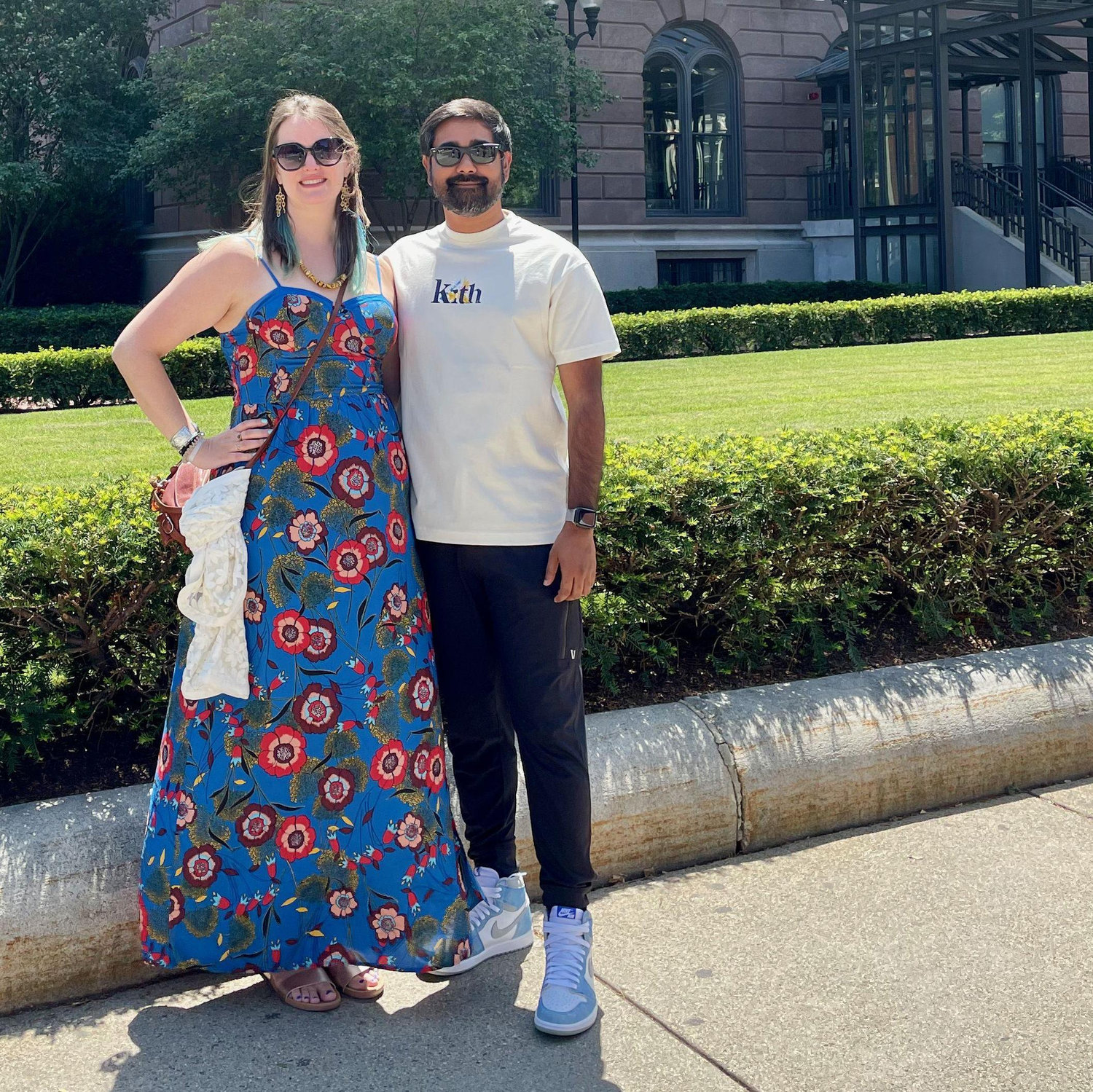 Enjoying a beautiful day in Boston
